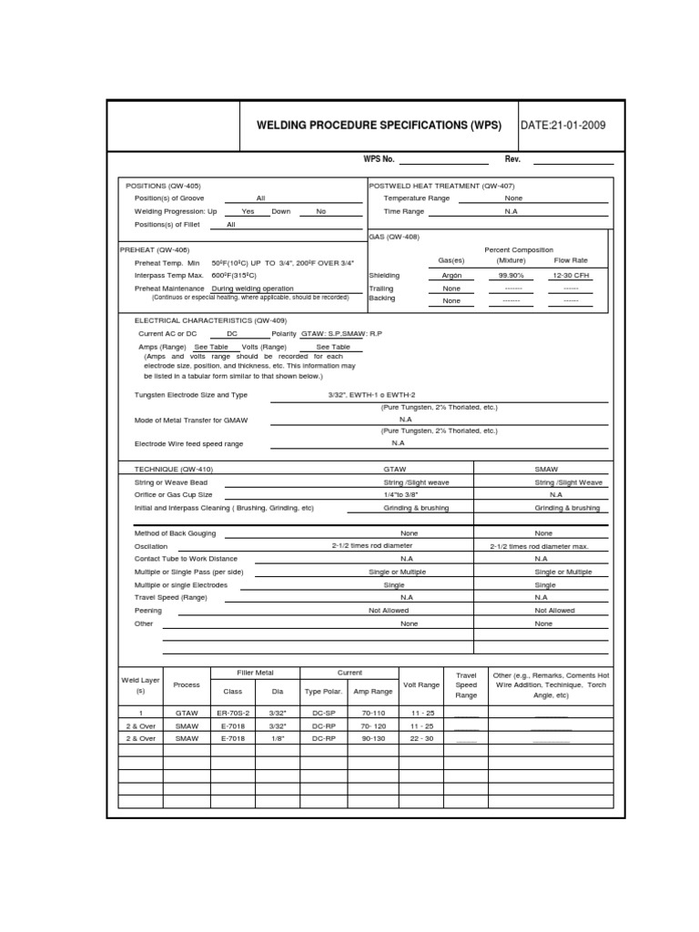 WPS GTAW-SMAW h2 | PDF | Applied And Interdisciplinary Physics ...