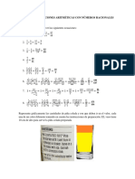 Taller 1. Operaciones Aritméticas Con Números Racionales PDF