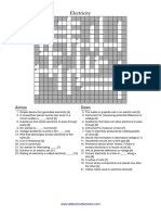 Crossword Electricity PDF