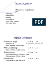 Today's Lecture: Repetition and Refinement of Image Basics