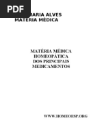 MATÉRIA MÉDICA DOS PRINCIPAIS MEDICAMENTOS HOMEOPÁTICOS