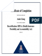 Hipaa Certificate Jan 2020