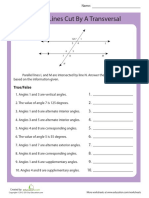 Parallel Lines Cut by A Transversal: True/False