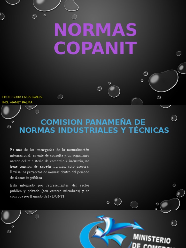 Normas COPANIT para Agua Potable en Panamá | PDF | Panamá | Contaminación
