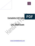 Complete CAT Syllabus New