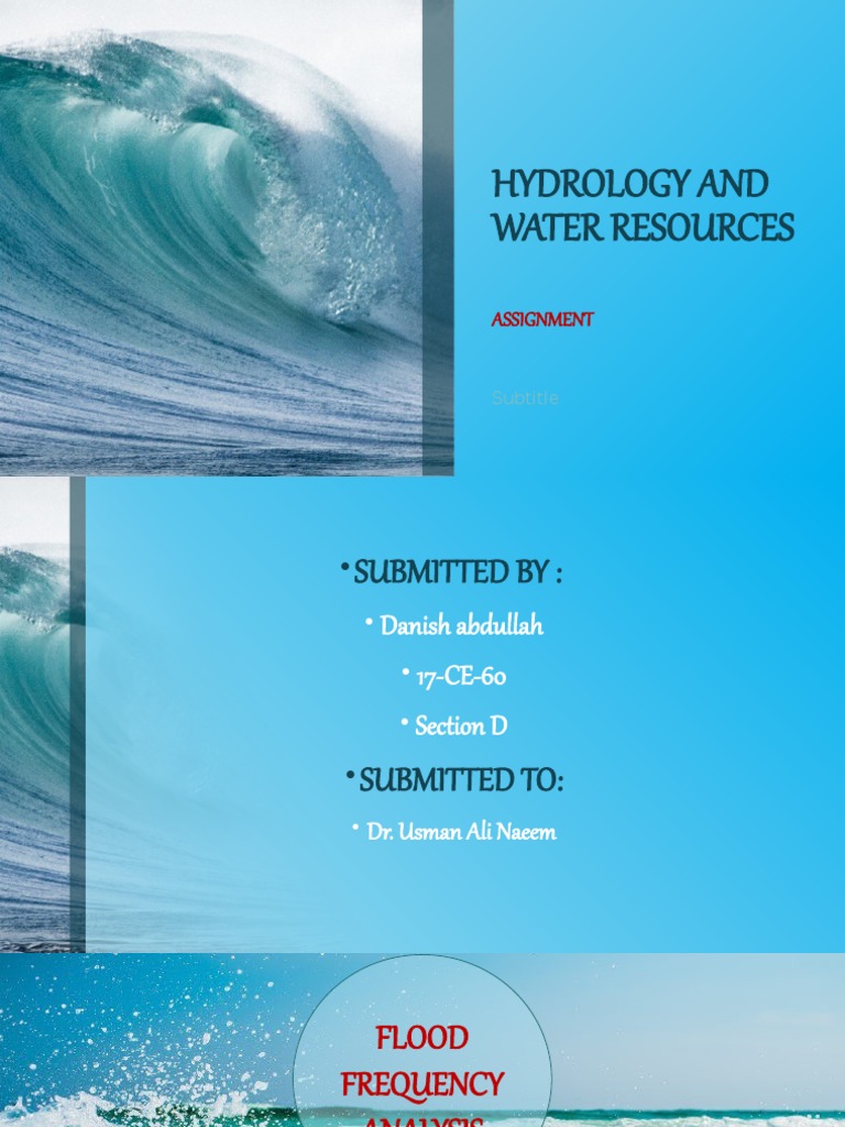 17-CE-60 Hydrology Assignment Log Pearson and Log Normal For Flood ...