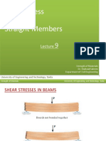 Shear Stress: Straight Members