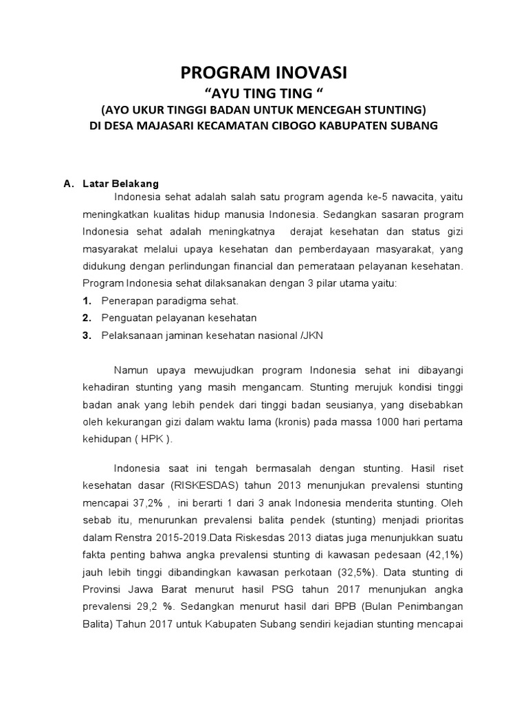 Program Inovasi | PDF | Ilmu Sosial | Pengembangan Diri