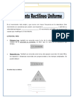 Movimiento Rectilineo Uniforme - Secundaria