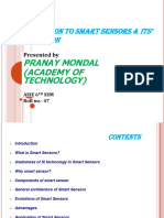Introduction To Smart Sensors & Its' Application: Pranay Mondal (Academy of Technology)