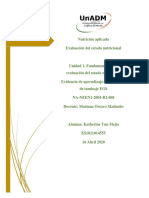 Evaluación nutricional paciente 72 años cáncer páncreas