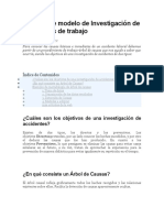 Ejemplo de Modelo de Investigación de Accidentes de Trabajo