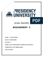 Legal Maxims: Assignment-3