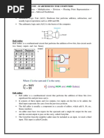 Unit - Ii Arithmetic For Computers