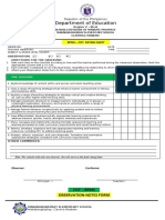 Department of Education: Rpms - Cot Rating Sheet