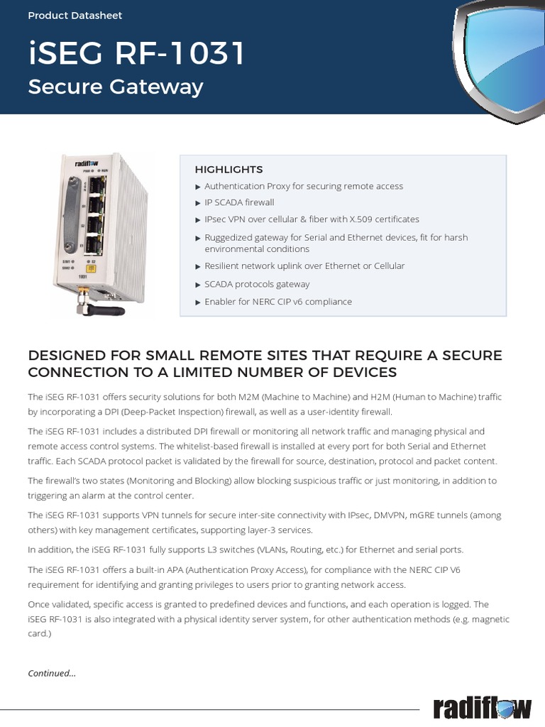Iseg Rf 1031 Secure Gateway Virtual Private Network Firewall Computing