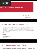 Qos in Cellular Networks: Sudipta Basak