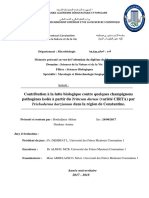 Contribution À La Lutte Biologique Contre Quelques Champignons Pathogènes Isolés À Partir Du Triticum Durum (Variété CIRTA) Par