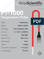 Temperature Probe: - 200 C To 850 C Class A Platinum, RTD +/ - (0.15 + (0.002 T) ) Temperature