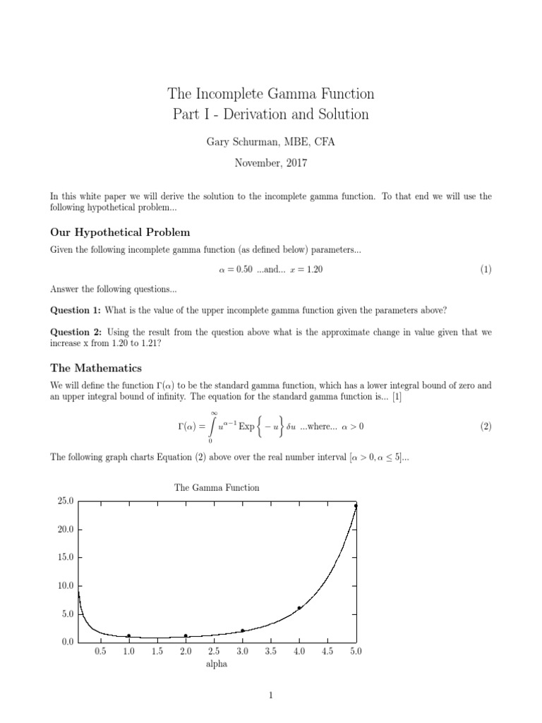 Python Incomplete Gamma Function Table