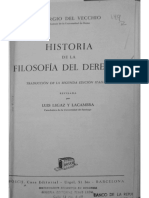Historia de La Filosofía Del Derecho - Giorgio Del Vecchio PDF