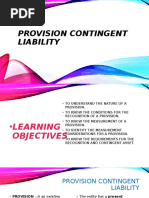 Provision Contingent Liability