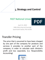 Accounting, Strategy and Control: FAST National University