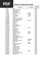 Prisce List Mitsubishi September 18 Xlsx Distributor Piston