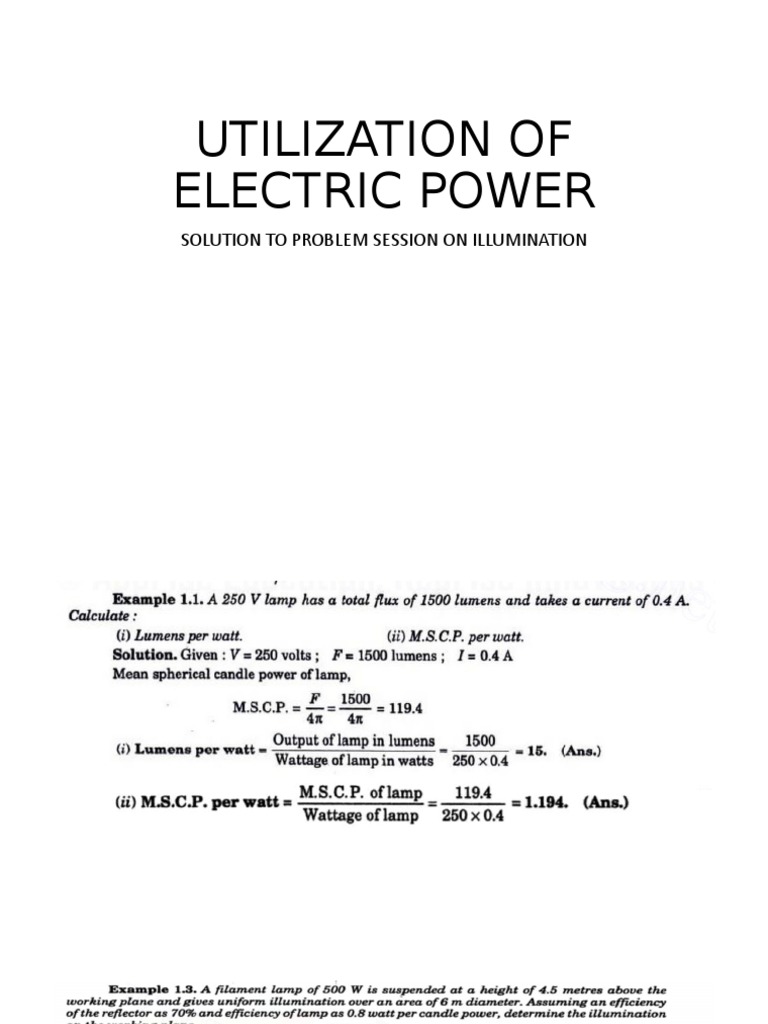 Solution To Problems On Illumination PDF