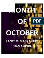 Month of October activities and lessons