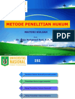 Materi Kuliah Metode Penelitian Hukum Unas 2020