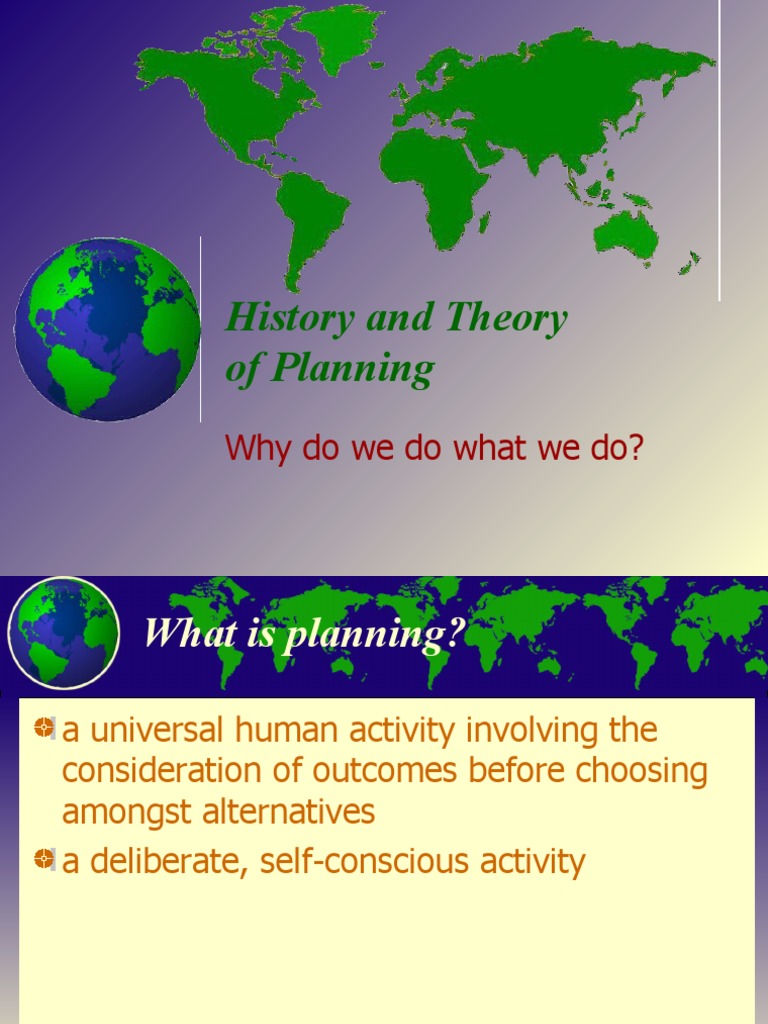 History and Theory of Planning: Whydowedowhatwedo? | PDF | Urban ...