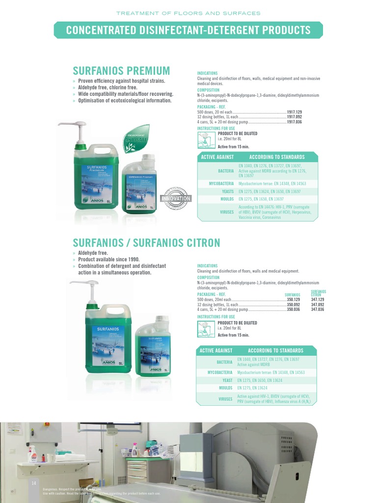 Surfanios Premium - 5L / 1L / dose 20ml - ANIOS