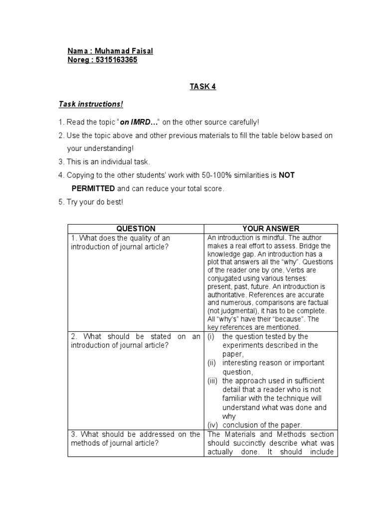 Journal Article Writing Guide | PDF | Experiment | Cognition