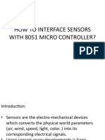 How To Interface Sensors With 8051 Micro Controller?