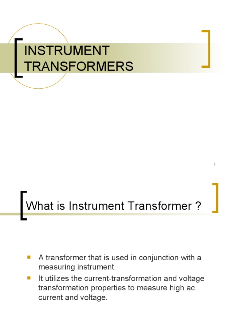 Instrument Transformers Guide | PDF | Transformer | Voltage
