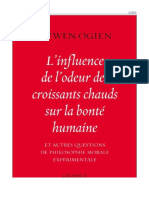 L'influence de L'odeur Des Croissants Chauds Sur La Bonté Humaine - Et Autres Questions de Philosophie Morale Expérimentale