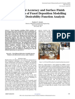 FDM Process Optimization for Surface Finish and Dimensional Accuracy