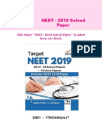 NEET UG Solved Paper PCB 2018