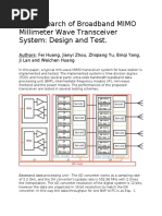 Broadband Millimeter Wave MIMO