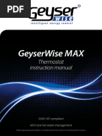 Geyserwise Max: Thermostat Instruction Manual | PDF | Thermostat |  Electrical Connector