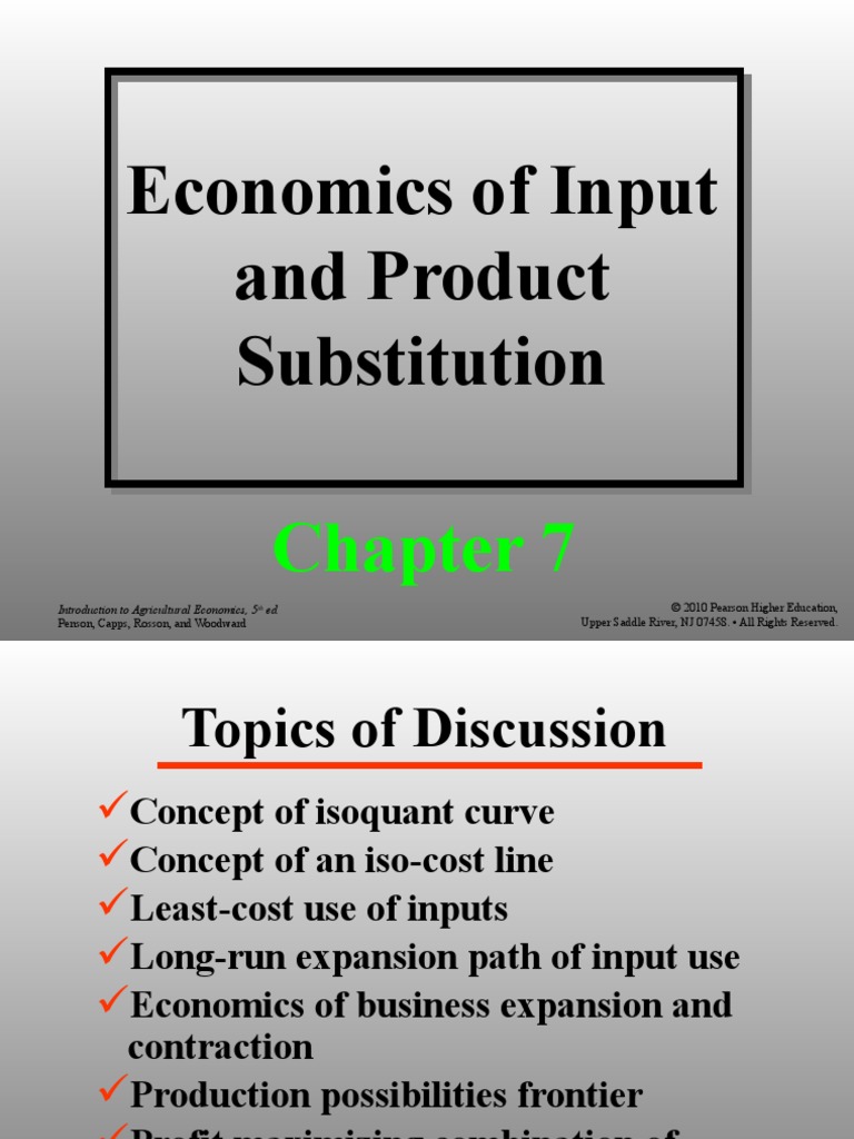 Economics of Input and Product Substitution | PDF | Labour Economics ...