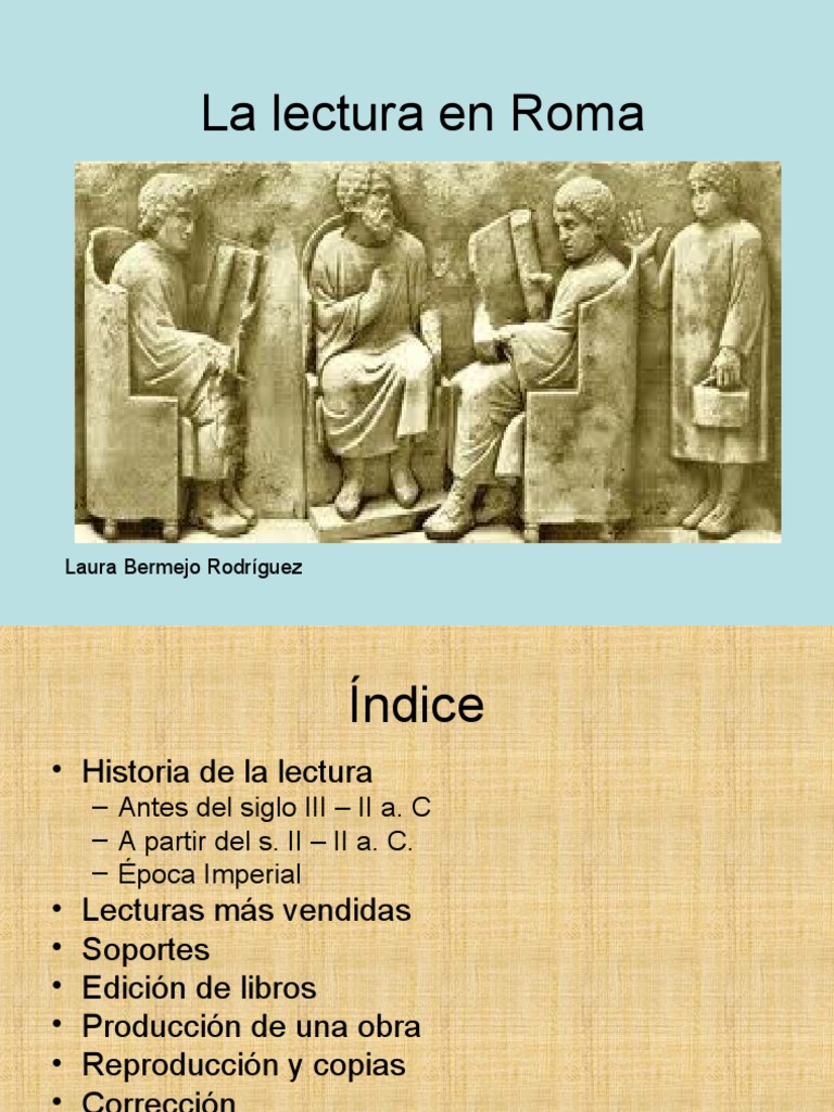 La Lectura en Roma | PDF | Bibliotecas | Libros