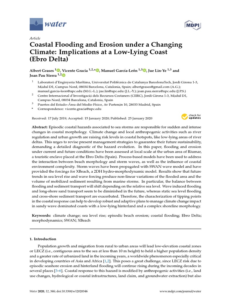 Water 12 00346 PDF | PDF | Sea Level Rise | Beach
