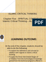 CHP 5 Spiritual Context of Islamic Critical Thinking - Al-Tafakkur
