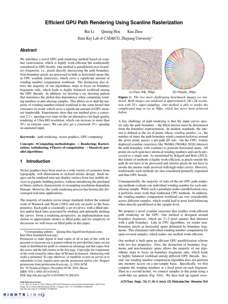 Efficient GPU Path Rendering Using Scanline Rasterization | PDF ...