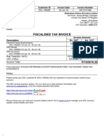 Fiscalised Tax Invoice: Description Invoice Amount Ex. Vat Inc. VAT