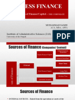 Final Chapter 2 - BS (5) - Business Finance - Chapter 02 (Sources & Costs of Finance-Capital) Final