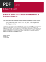 Debate On 27 June: The Challenges Faced by Women in Developing Countries