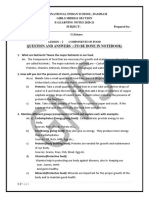 Components of Food Question and Answers PDF